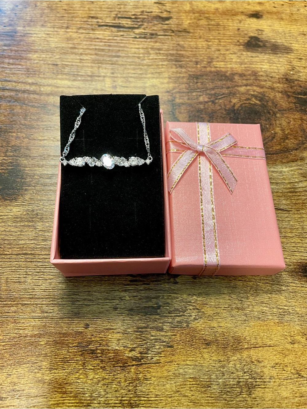 Bomb Party OG CZ on Rhodium Necklace